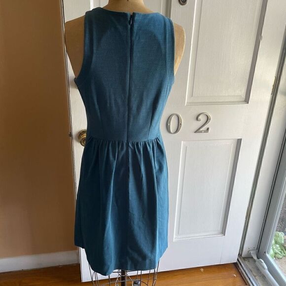 MADEWELL | keynote ponte sleeveless turquoise dress XS - Picture 9 of 13